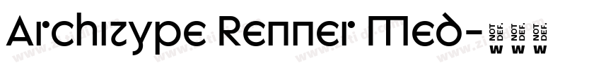 Architype Renner Med字体转换